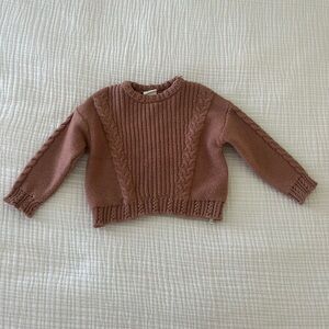 Zara Kids Cable Knit Sweater in Mauve